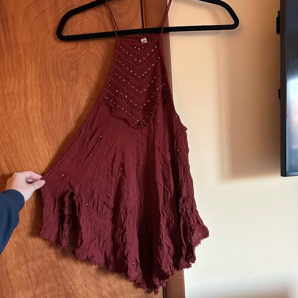 FREE PEOPLE beaded top